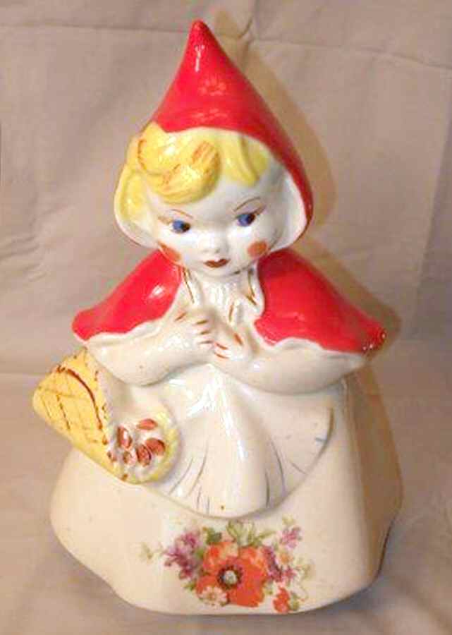Little Red Riding Hood Cookie Jar & Lid by Hull-1