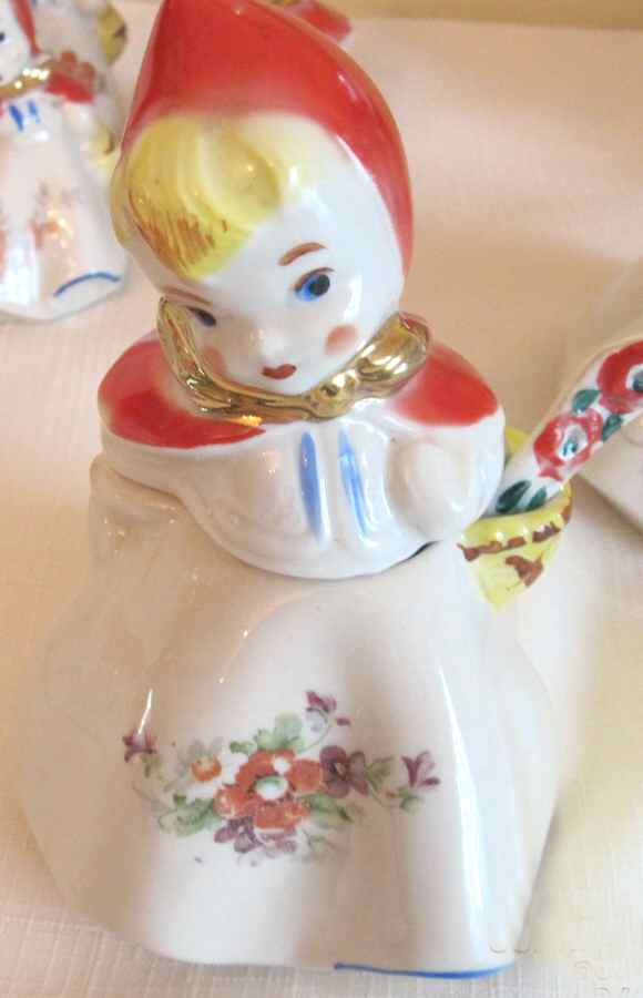 Little Red Riding Hood Mustard Jar & Lid with Spoon by Hull-1