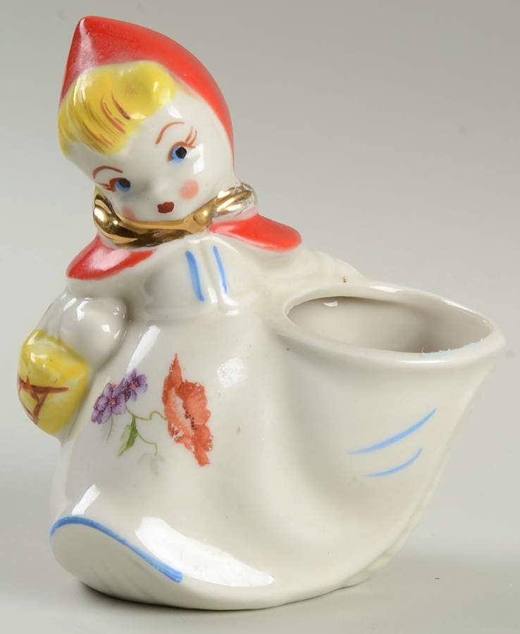 Little Red Riding Hood Open Sugar Bowl by Hull-1