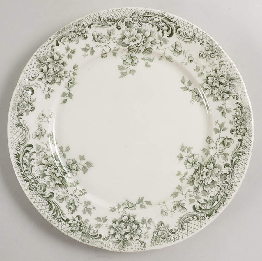 Maine Green Luncheon Plate by Wm Hulme-1