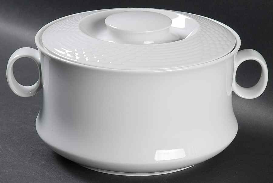 Bianca (Scala, Glossy) Round Covered Vegetable by Hutschenreuther-1