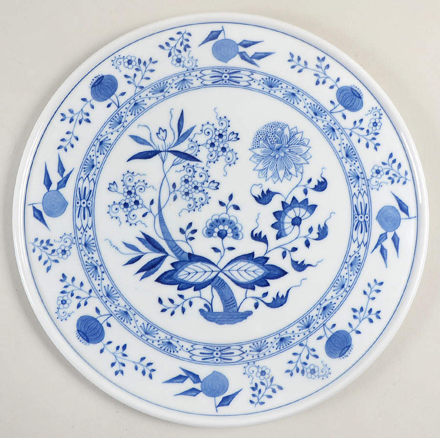 Blue Onion Cake Plate by Hutschenreuther-1