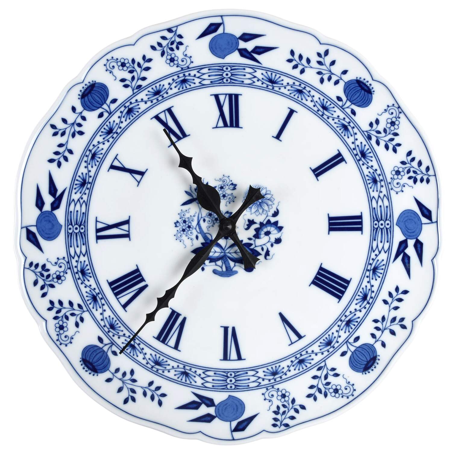 Blue Onion Hanging Wall Clock by Hutschenreuther-1