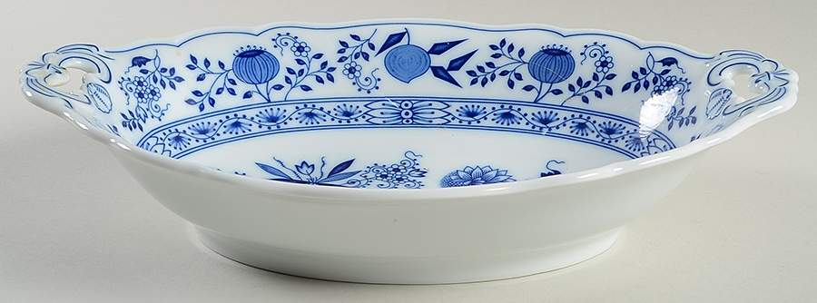 Blue Onion 12" Oval Vegetable Bowl by Hutschenreuther-1