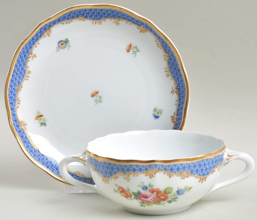 Coburg Flat Cream Soup Bowl & Saucer Set by Hutschenreuther-1