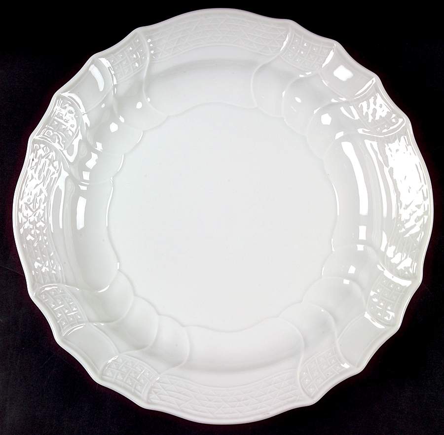 Dresden All White 12" Chop Plate (Round Platter) by Hutschenreuther-1