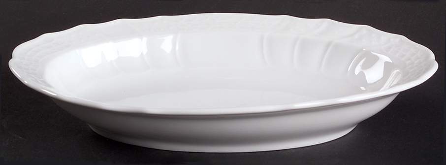 Dresden All White Pickle Dish by Hutschenreuther-1