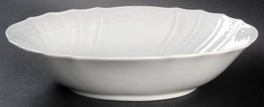 Dresden All White 10" Oval Vegetable Bowl by Hutschenreuther-1