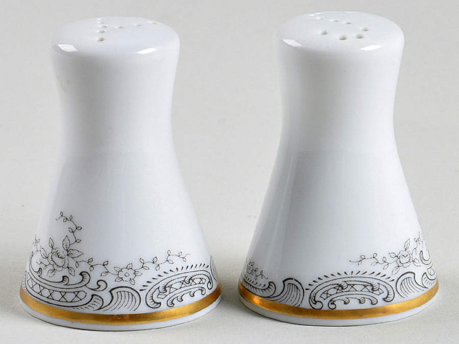 Lorelei Loreley (Gold, White) Individual Salt & Pepper Set by Hutschenreuther-1