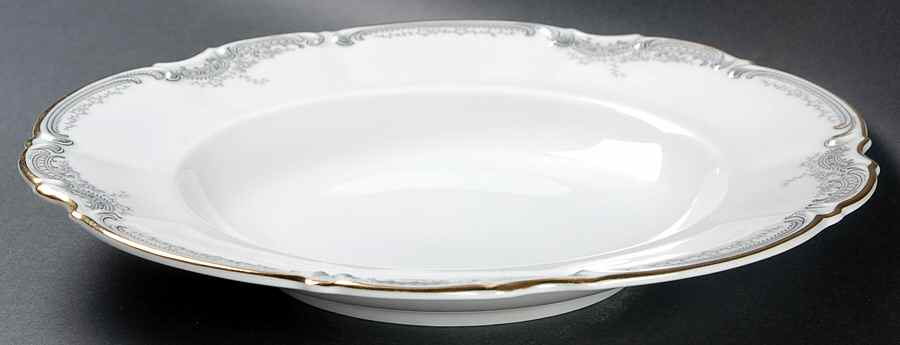 Lorelei Loreley (Gold, White) Large Rim Soup Bowl by Hutschenreuther-1