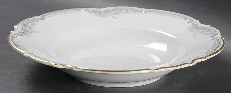 Lorelei Loreley (Gold, White) Rim Soup Bowl by Hutschenreuther-1
