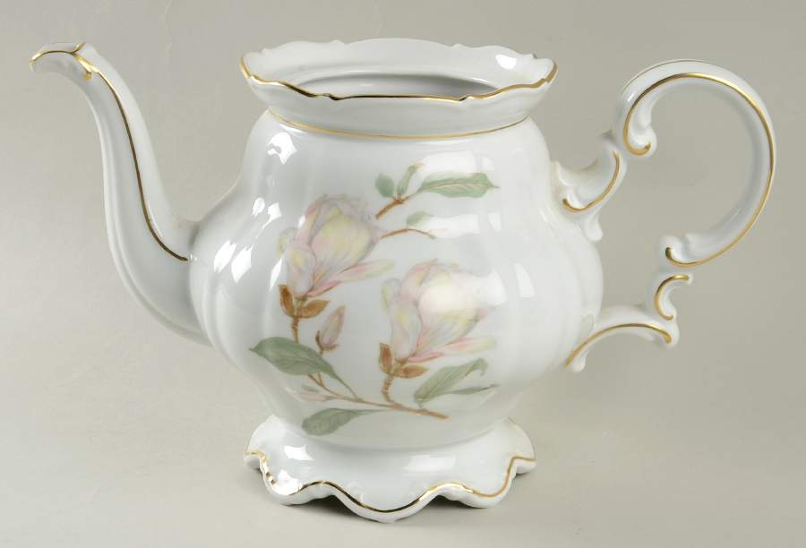 Magnolia (7948, Sylvia, White) Teapot No Lid by Hutschenreuther-1