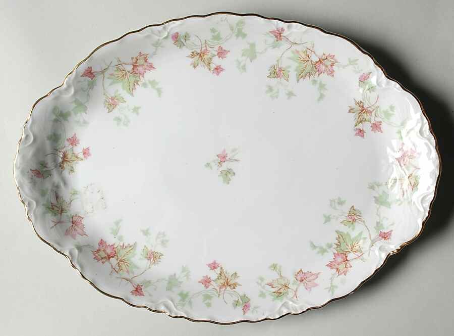 Maple Leaf (Scalloped) 12" Oval Serving Platter by Hutschenreuther-1