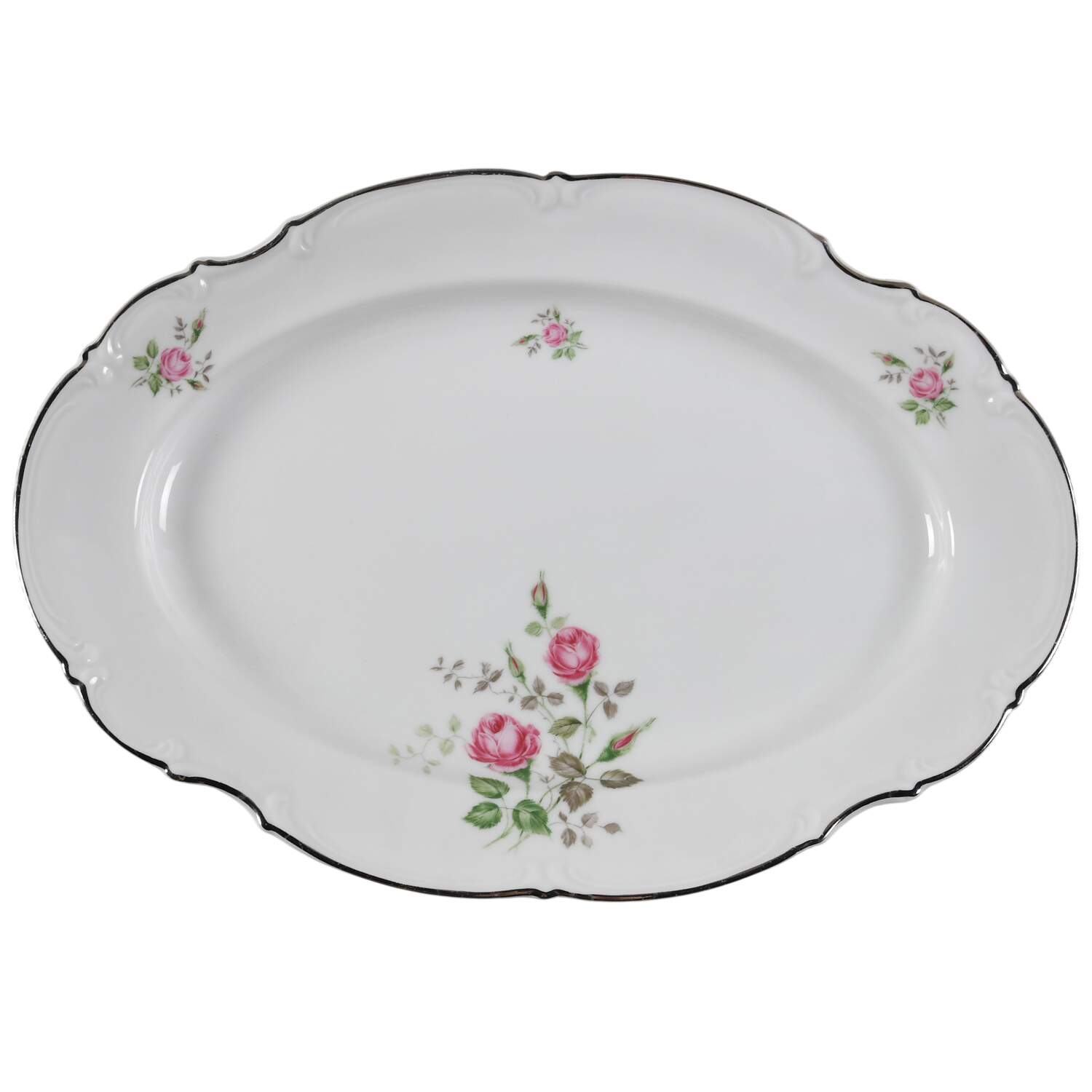 Moss Rose 16" Oval Serving Platter by Hutschenreuther-1