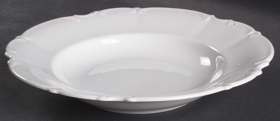 Sylvia (All White, No Trim) Rim Soup Bowl by Hutschenreuther-1