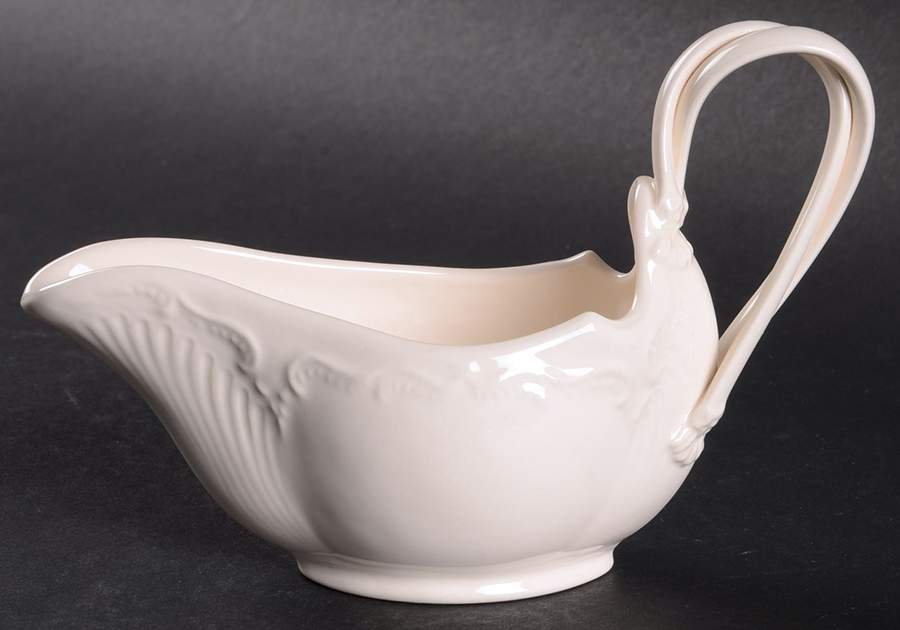 Creamware Pierced Gravy Boat by Hartley Greens-1