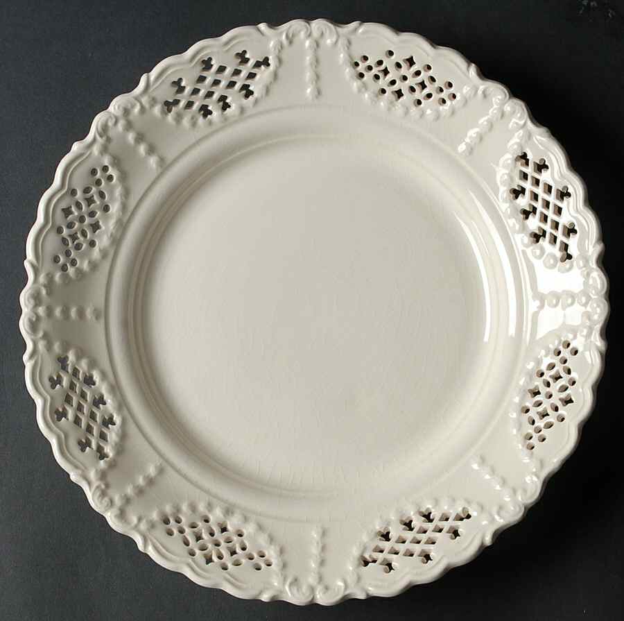 Creamware Pierced Fruit Dish/Plate by Hartley Greens-1