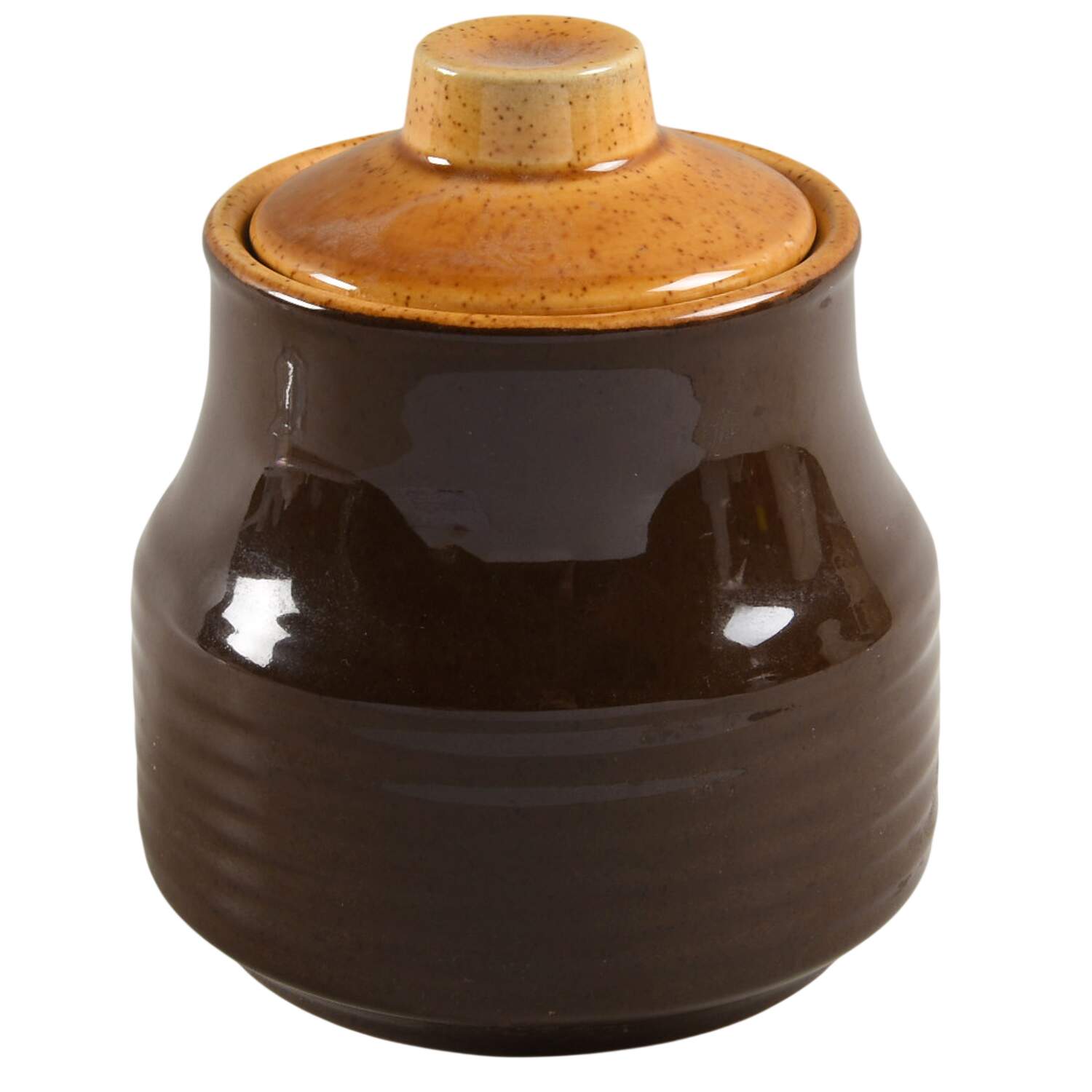 Gold Glade Sugar Bowl & Lid by Homer Laughlin -1