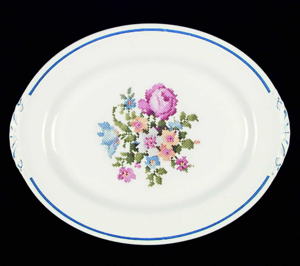 HLC756 14" Oval Serving Platter by Homer Laughlin -1