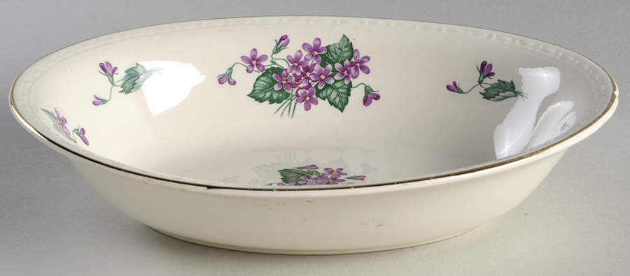 Nosegay 9" Oval Vegetable Bowl by Homer Laughlin -1