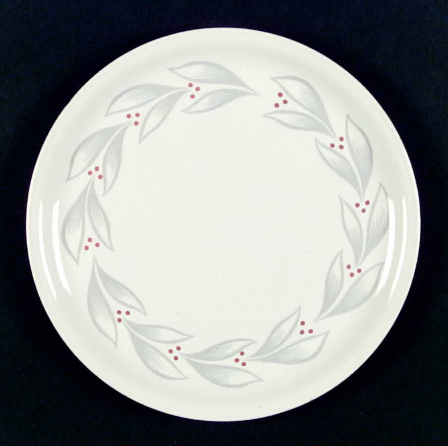 Gray Laurel Dinner Plate by Homer Laughlin -1