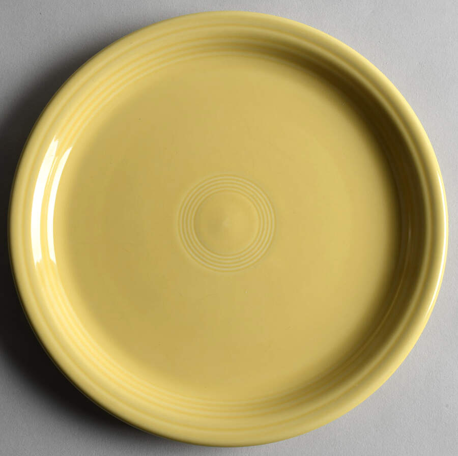 Fiesta Yellow (Intro 1987) 9" Round Buffet Plate by Homer Laughlin -1