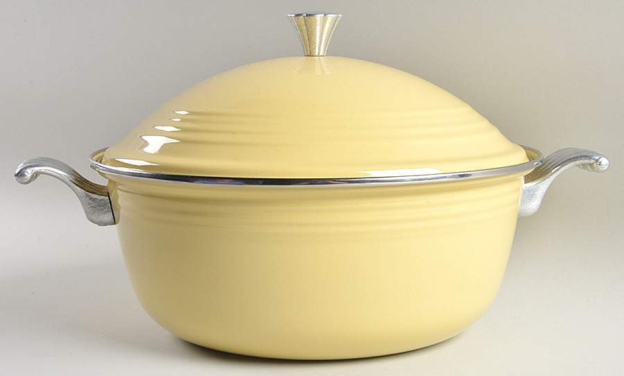 Fiesta Yellow (Intro 1987) Metal Dutch Oven with Lid by Homer Laughlin -1