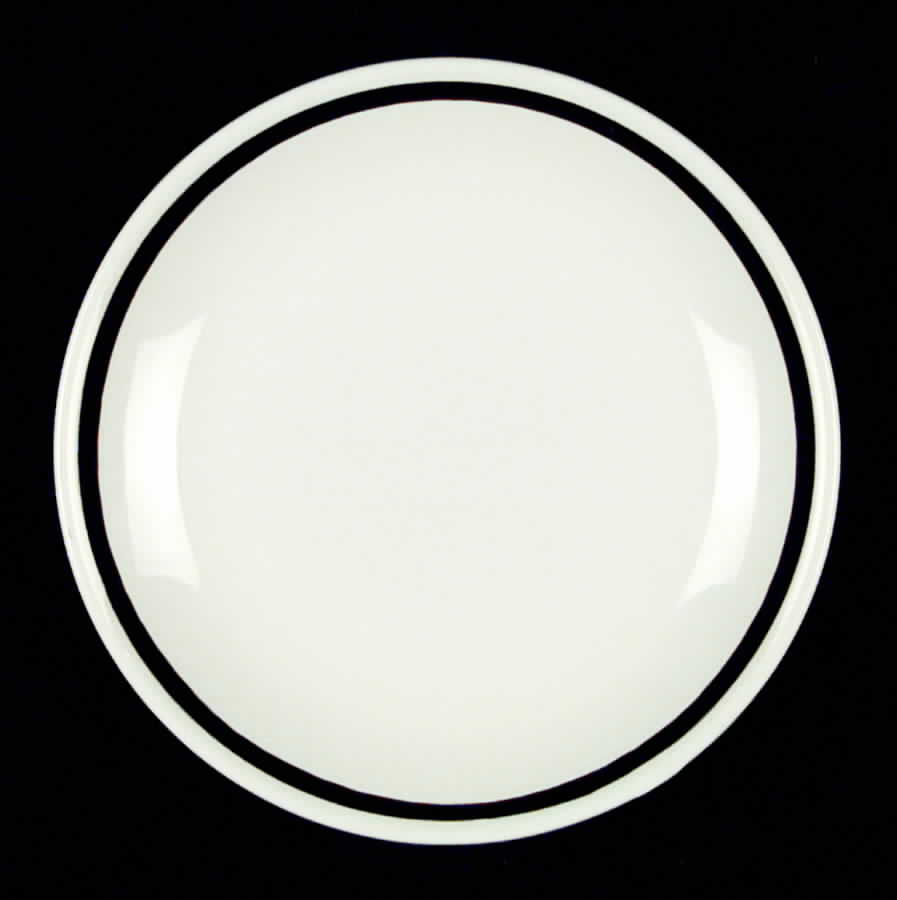 Rolled Edge (Brown) Bread & Butter Plate by Homer Laughlin -1