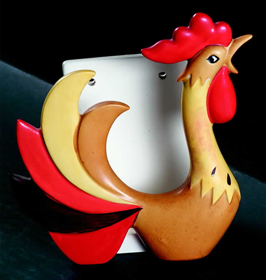 Coq Rouge Figural Napkin Holder by Howard Holt-1