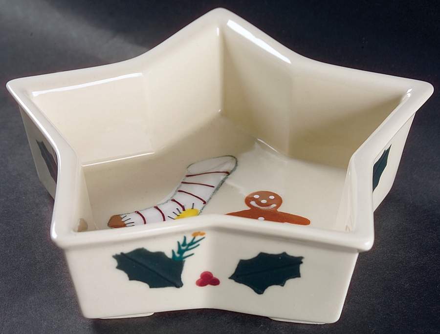 Christmas Traditions Large Star Shaped Dish by Hartstone-1