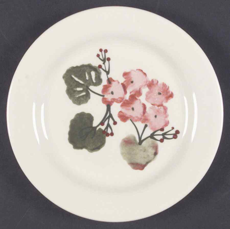Geranium Accent Salad Plate by Hartstone-1