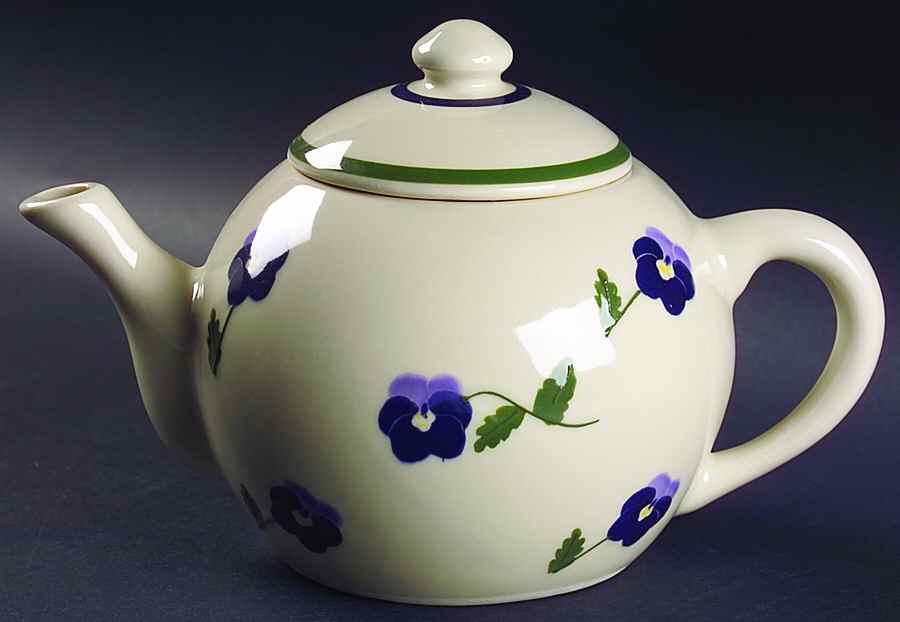 Pansy Teapot & Lid by Hartstone-1