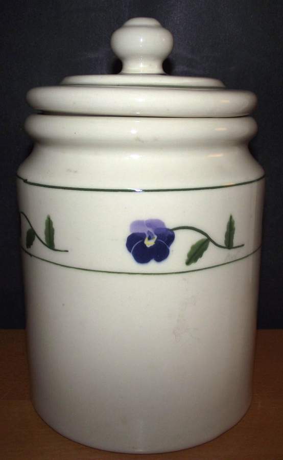 Pansy Cookie Jar & Lid by Hartstone-1