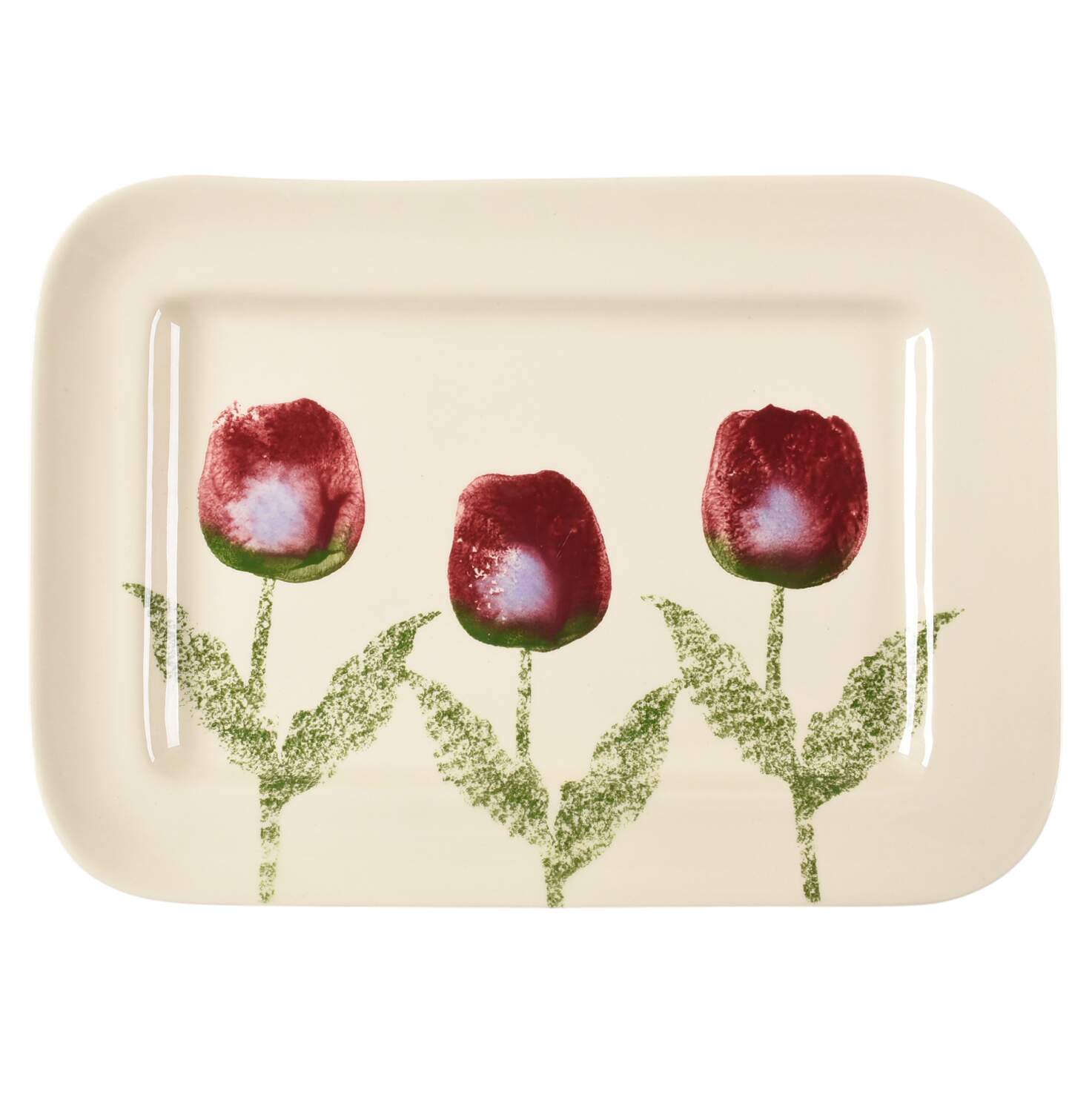 Tulips 16" Rectangular Serving Platter by Hartstone-1