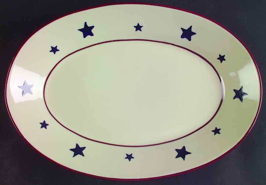 Stars & Stripes 12" Oval Serving Platter by Hartstone-1