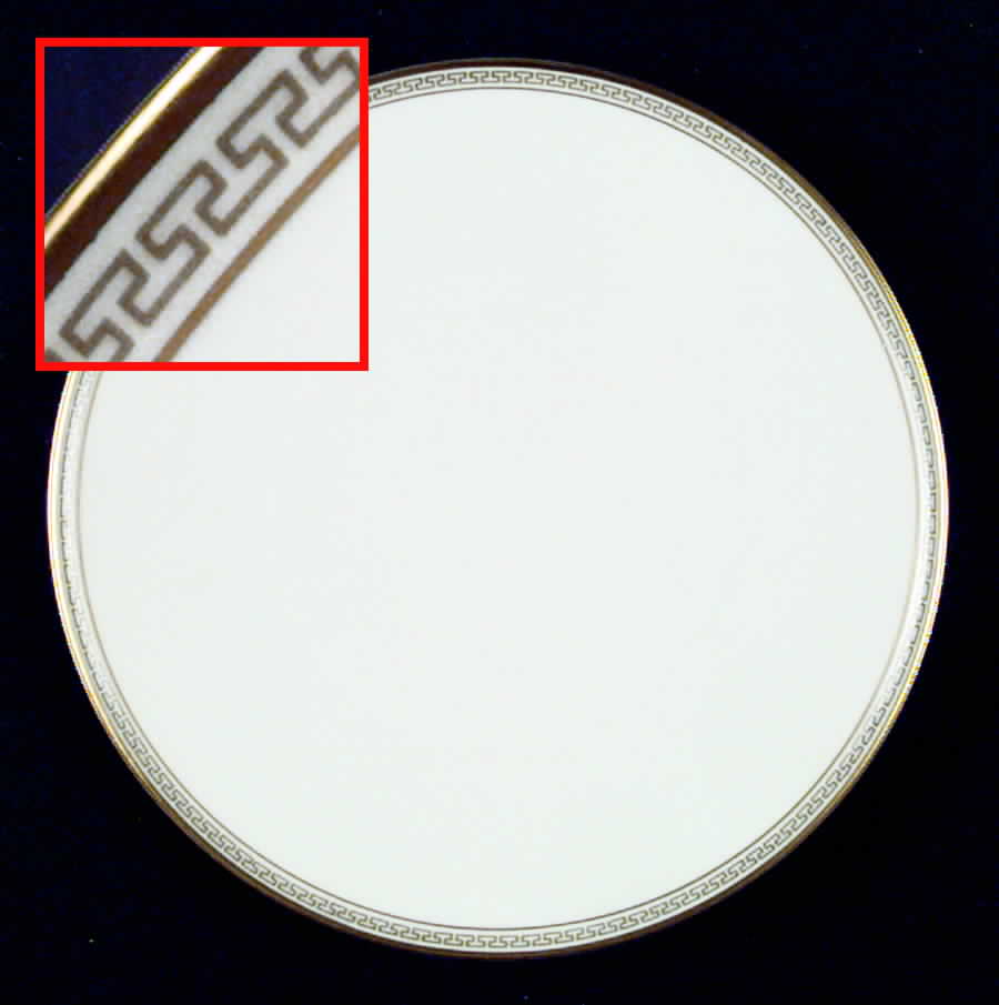 Greek Key Gray (Gold Trim) Salad Plate by Heinrich - H&C-1