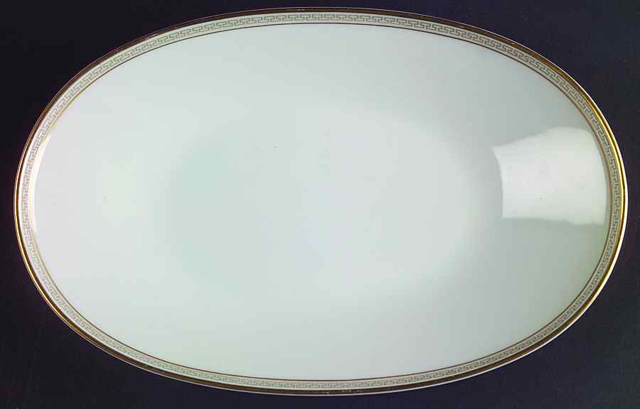 Greek Key Gray (Gold Trim) Relish by Heinrich - H&C-1