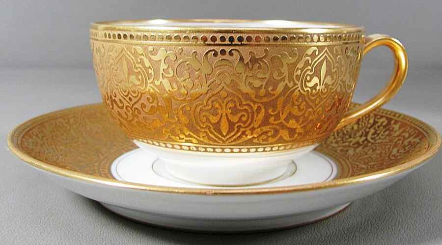 H766 Footed Cup & Saucer Set by Haviland-1
