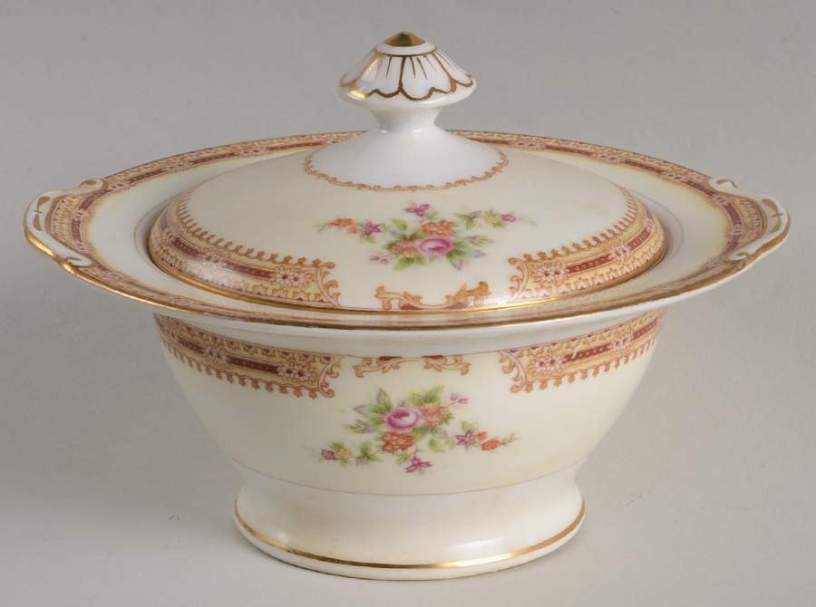 HIR23 Sugar Bowl & Lid by Hira China-1