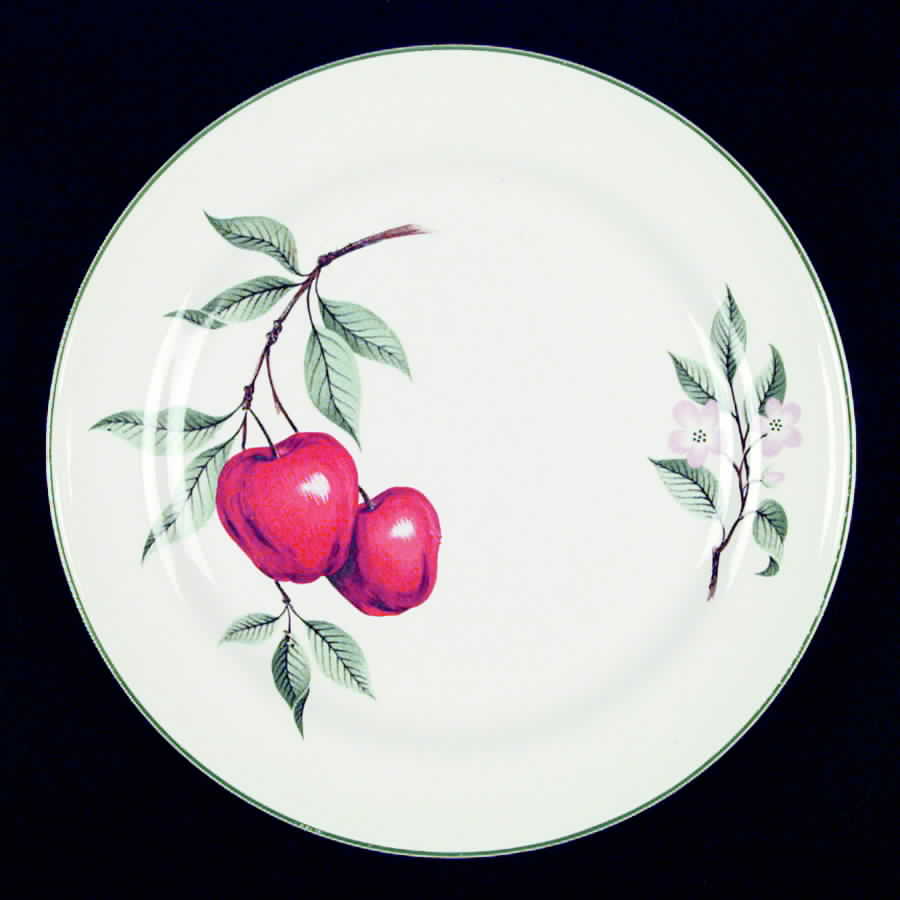 Red Apple (Rim Shape) Dinner Plate by Homer Laughlin -1