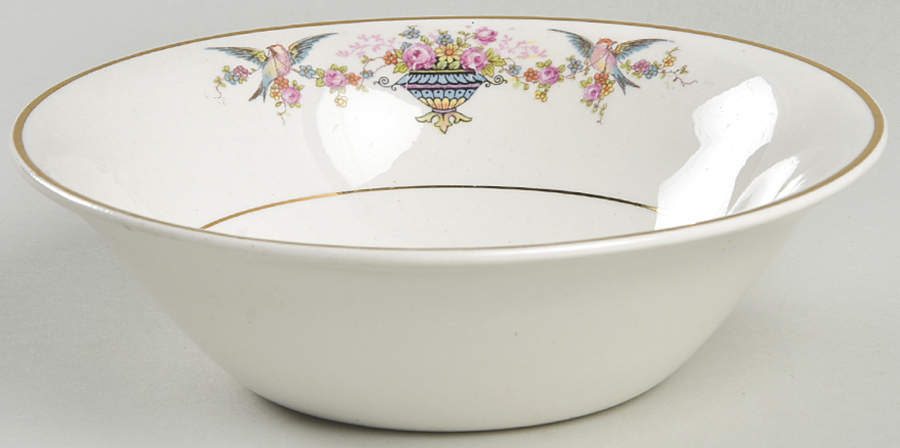 Rosewood (Decor Not On Verge) Coupe Cereal Bowl by Homer Laughlin -1