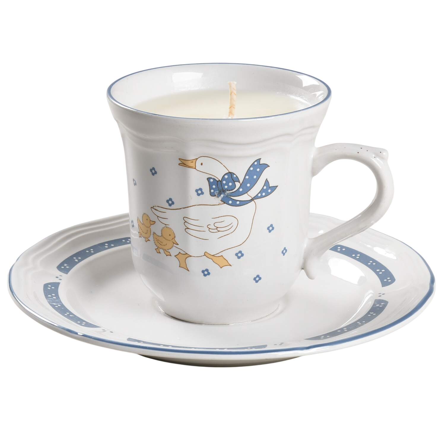 Country Goose Scented Cup & Saucer Candle-Ocean  HC by Home Style-1