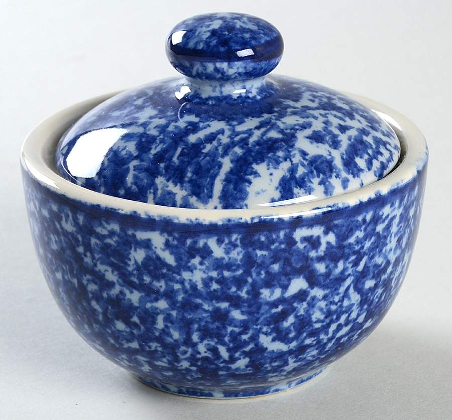 Jewel Tones Sapphire Sugar Bowl & Lid by Hartstone-1