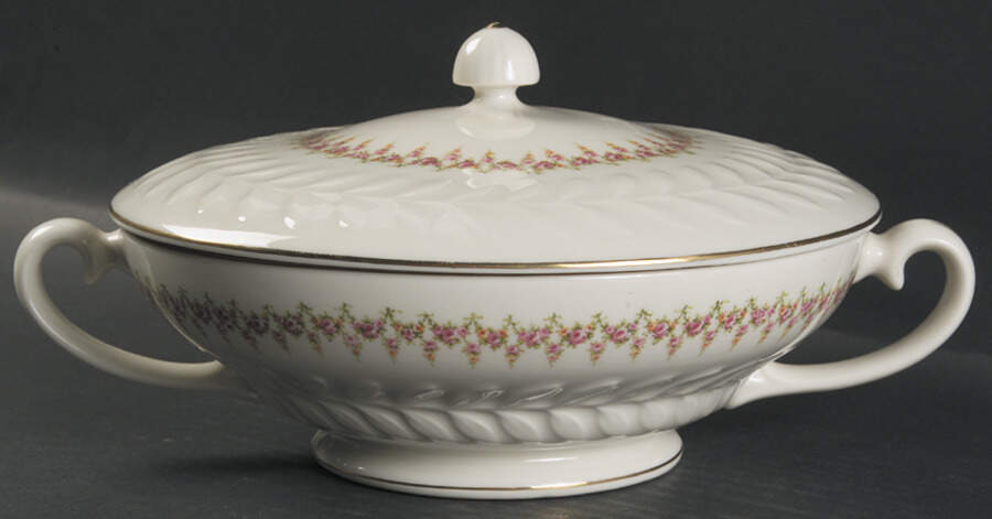 Ashley (Greylock Shape) Round Covered Vegetable by Haviland-1