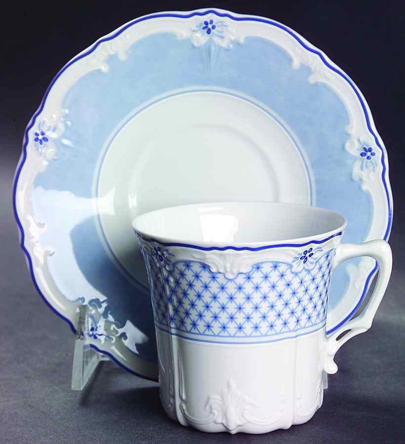 Estelle Flat Cup & Saucer Set by Hutschenreuther-1