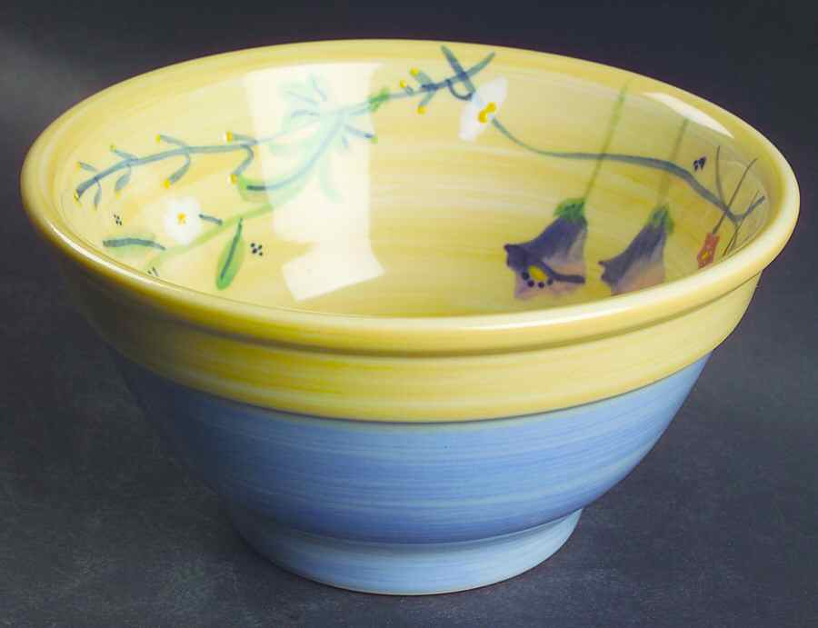 Prairie Flower 7" Ribbed Mixing Bowl by Hartstone-1