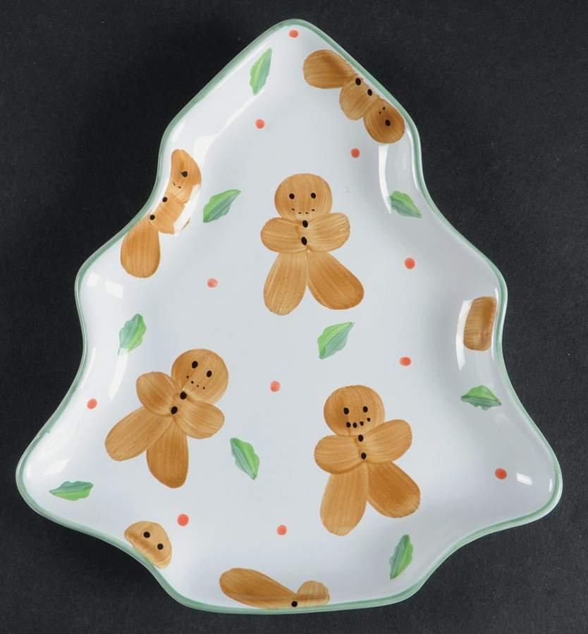 Gingerbread Man Small Tree Shaped Dish by Herend Village-1