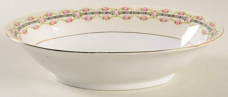 HWC8 9" Oval Vegetable Bowl by HW (Germany, Czech)-1