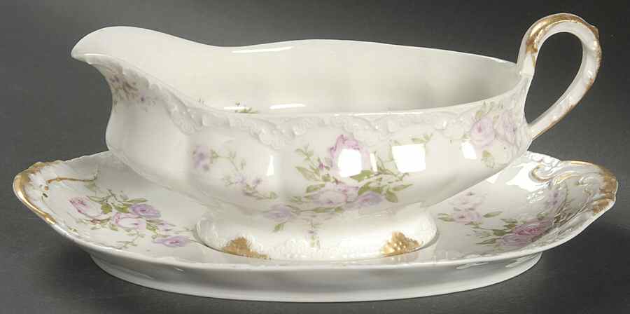 Schleiger 137-2 Gravy Boat & Underplate by Haviland-1