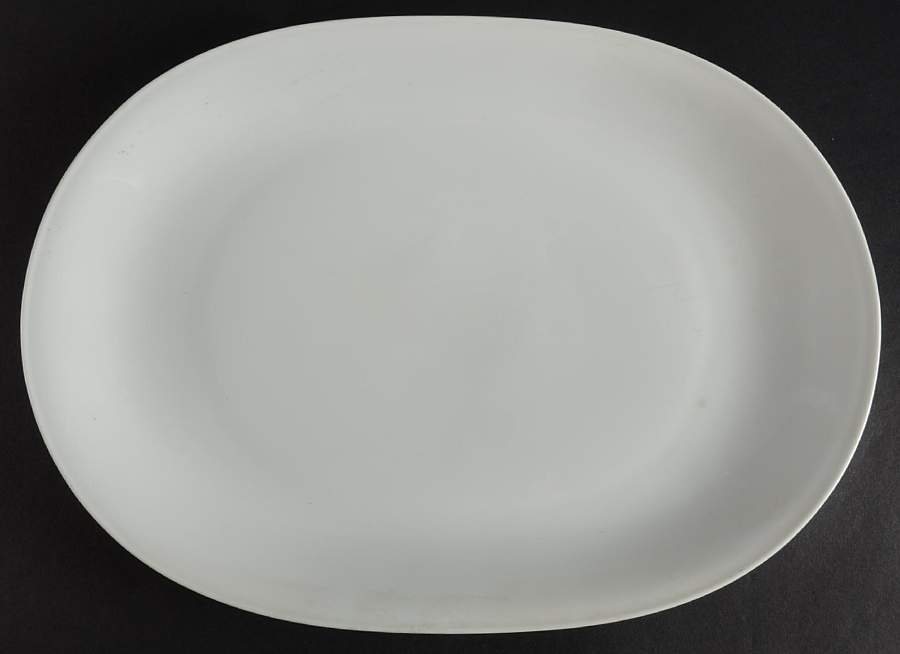 Anmut White 13" Oval Serving Platter by Heinrich - H&C-1